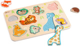 Classic world houten dierenpuzzel educatief speelgoed 10 stukjes.