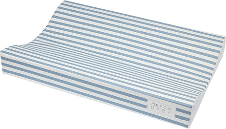 Meyco baby fat stripe aankleedkussen - jeans blue - 50x70cm