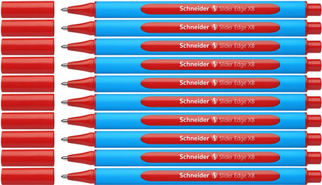 Schneider schrijfwaren schneider balpen - slider edge - penpunt xb - schrijfkleur rood - doos 10 stuks