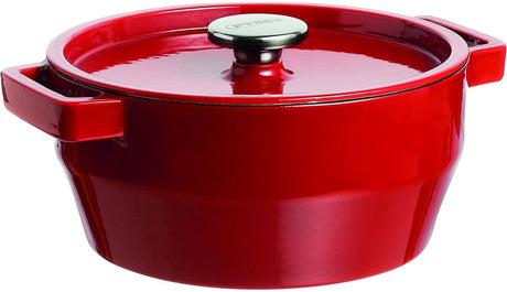 Pyrex slowcook braadpan - gietijzer - � 24 cm - 3.6 l - rood