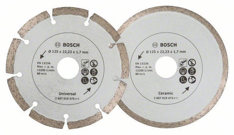 Bosch diamantschijven - voor bouwmaterialen - 2-delig - 125 mm