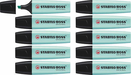 Stabilo boss original pastel - markeerstift - vleugje turquoise - doos 10 stuks