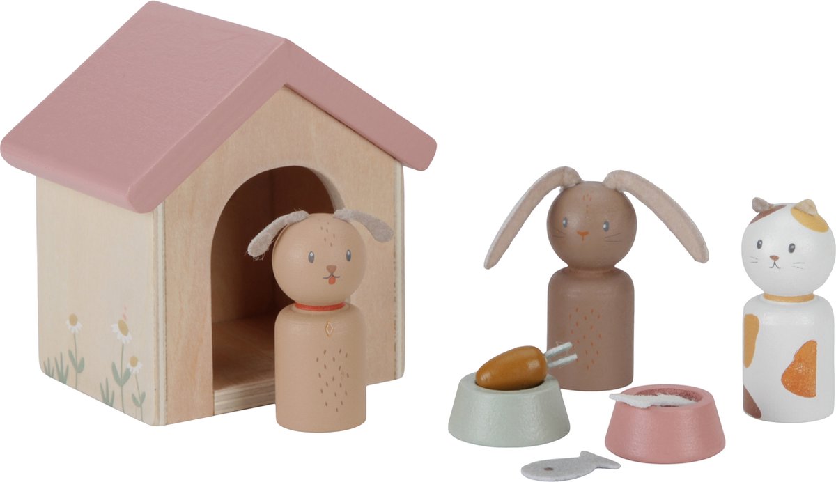Little dutch - aanvulset poppenhuis - huisdieren fsc