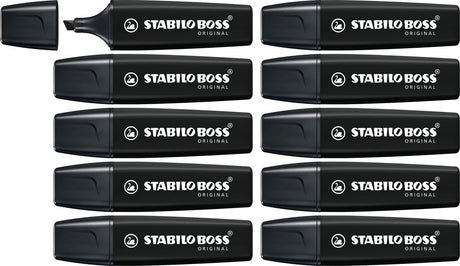 Stabilo boss original - markeerstift - zwart - doos 10 stuks