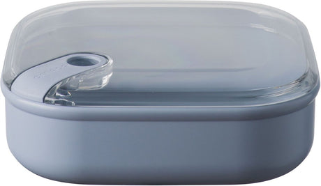 Omada - pull box lunchbox vierkant laag 1 liter - polypropyleen - blauw -