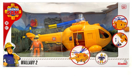 Simba - brandweerman sam - helikopter wallaby ii met figuurtje