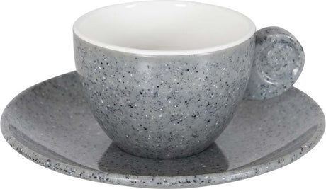 Gimex - solid line - espresso set - granite - grijs - 85 ml - 2 stuks