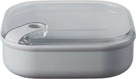 Omada - pull box lunchbox vierkant laag 1 liter - polypropyleen - grijs -