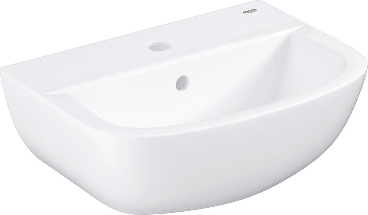 Grohe bau ceramic wastafel 45 - kraangat met overloop - 45.3x35.4 cm - alpine wit