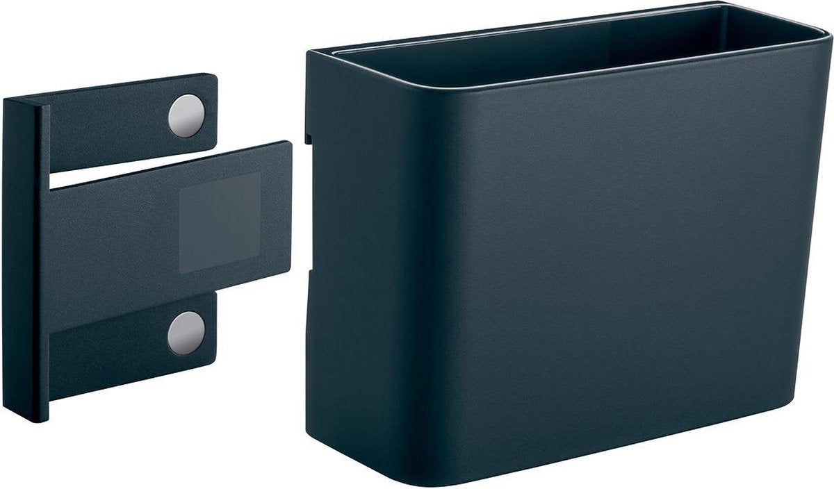 Sigel pennenbak - voor glasmagneetbord van 3 tot 5mm - 120x94x51mm - m - antraciet - si-gl802