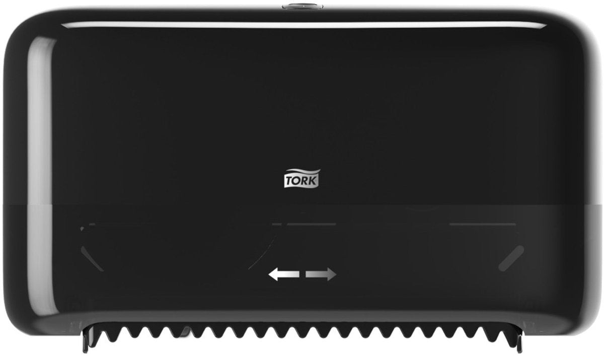 Tork 558048 hulsloos toiletpapier dispenser zwart t7, mid-size, elevation lijn (558048)