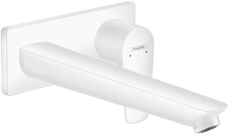 Hansgrohe talis e - wastafelmengkraan - ééngreeps bediening - met afvoerplug - 225mm maat - mat wit