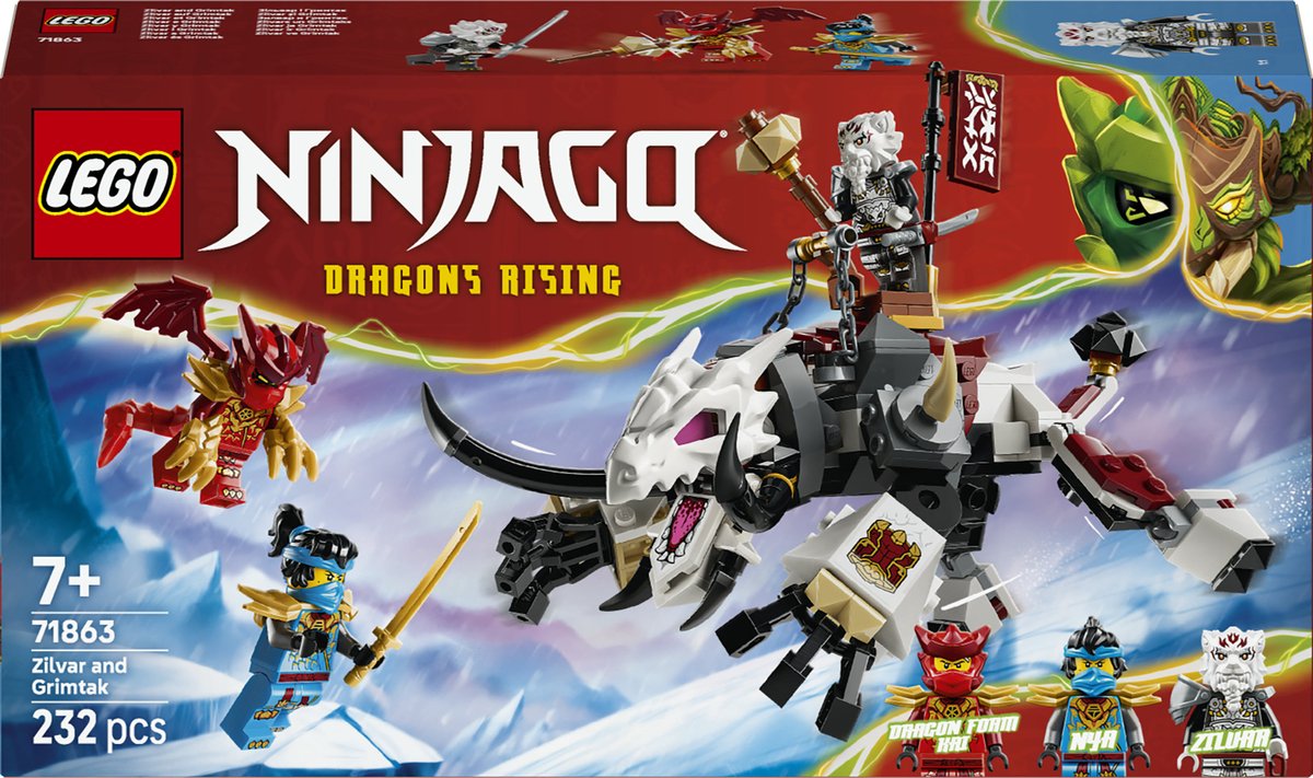 Lego ninjago 71863 zilvar en grimtak het drakenbeest