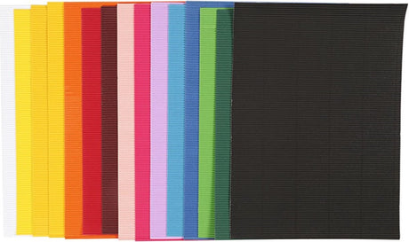 Creativ company ribbelkarton kleur 80gr, 15 vellen