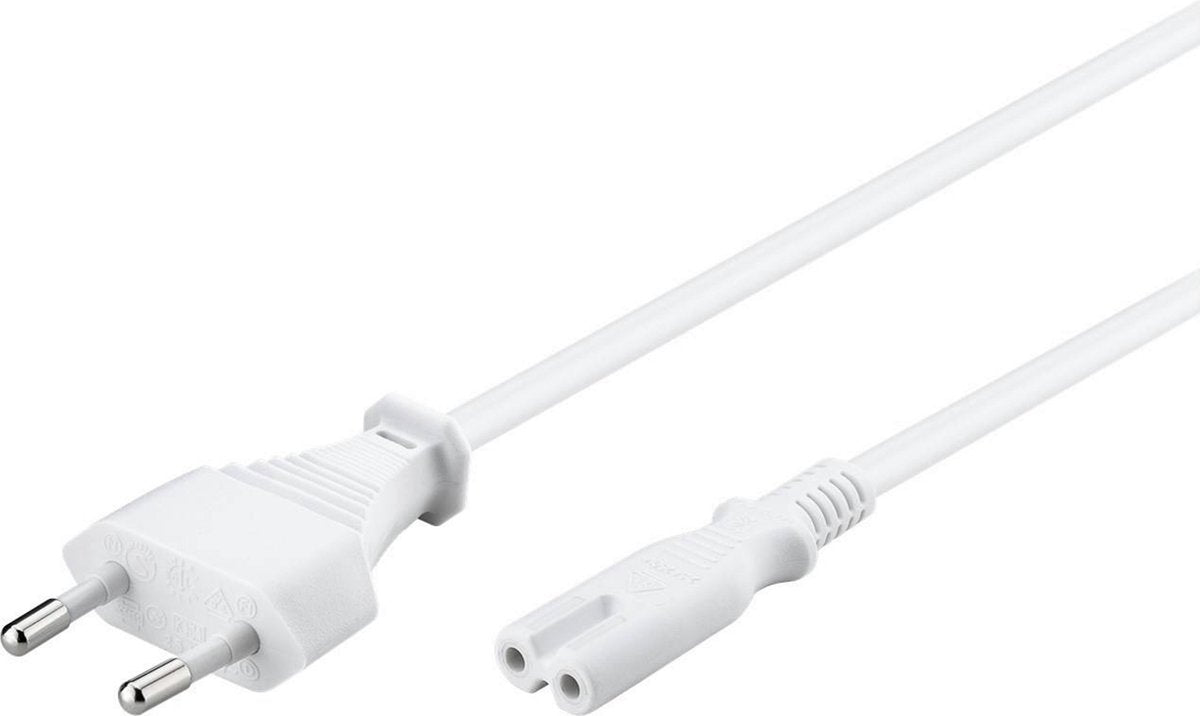 Scanpart c7 stroom kabel 2 meter - met stekker - geschikt voor randapparatuur - wit - universeel
