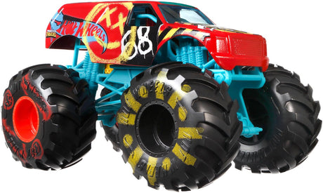 Hot wheels monster trucks oversized demo derby voertuig - schaal 1:24 - metaal - kunststof - 19 cm