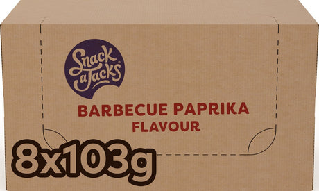 Snack a jacks rijstwafel barbecue paprika - tussendoortje - 8x103 gram