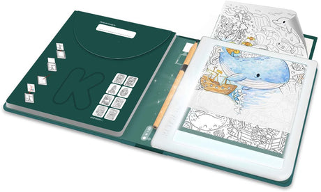 Kidywolf k-draw pad meli melo - verlichte tekentablet voor kinderen - 30 overtekeningen - creatief schermvrij speelgoed - 10+
