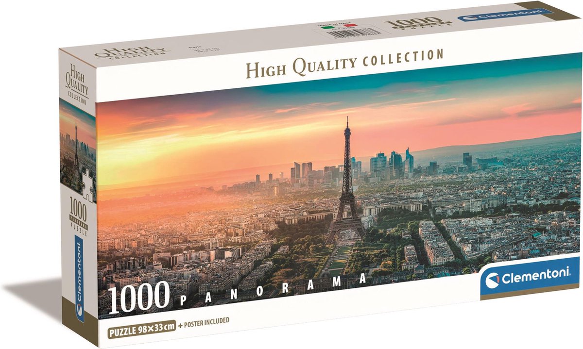 Clementoni - puzzel - 1000 stukjes - panorama parijs - puzzel voor volwassenen