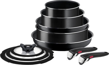 Tefal ingenio easy cook clean - pannenset - 10-delig - niet geschikt voor inductie - stapelbaar - afneembare handgreep