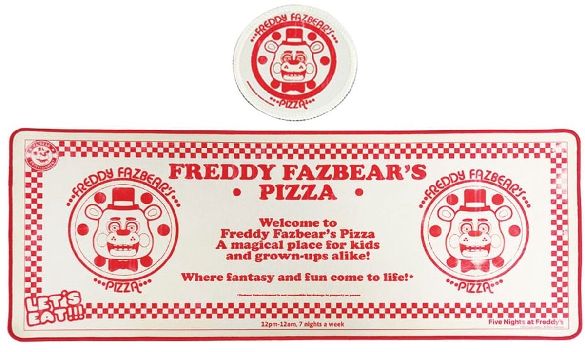 Fanattik five nights at freddy's desk pad coaster set stationery