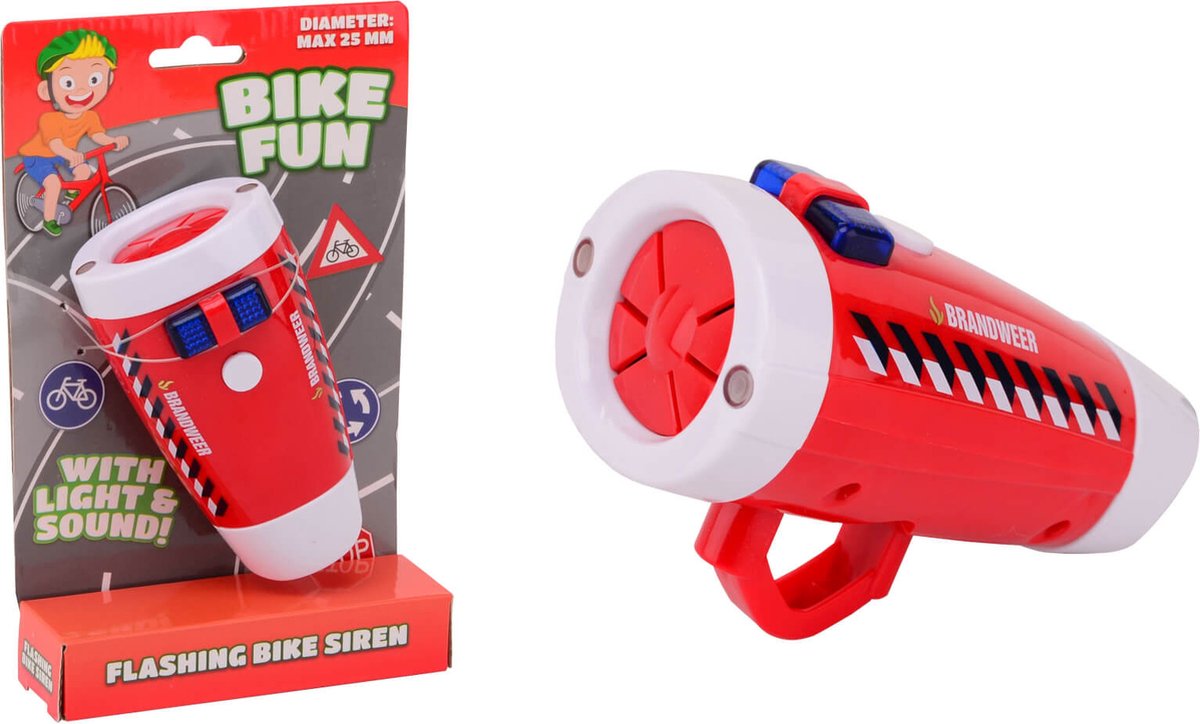 Bike fun led lamp brandweer met sirene