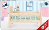 Small foot - houten poppenbed natuurlijk met beddengoed, 4ldg.