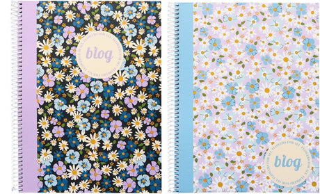 Kangaro spiraalblok - b'log flowers - formaat a4 - met lijn - 2 stuks - an-123876-a