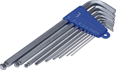 Bbb cycling hexset - inbussleutelset fiets - 1.5 tot 10 mm - 9 delige set inbussleutels van staal - fietsgereedschap - btl-118
