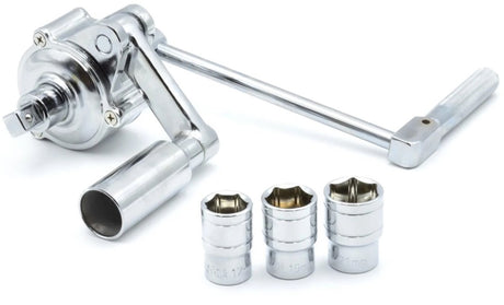 Geko krachtoverbrengende moersleutel - 1:16 ratio - inclusief dopsleutels 17mm, 19mm, 21mm