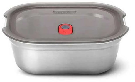 Black blum black+blum steel food box large - meal prep - 206x159x79mm - grijs rood