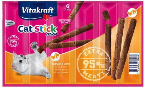 Vitakraft cat stick kalkoen lam 1 stuk - 6 sticks