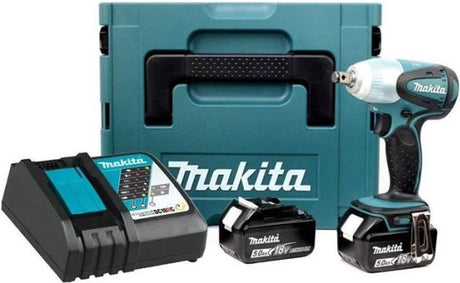 Makita dtw251rtj 18v li-ion accu slagmoersleutel set (2x 5.0ah accu) in mbox - 230nm - 1 2