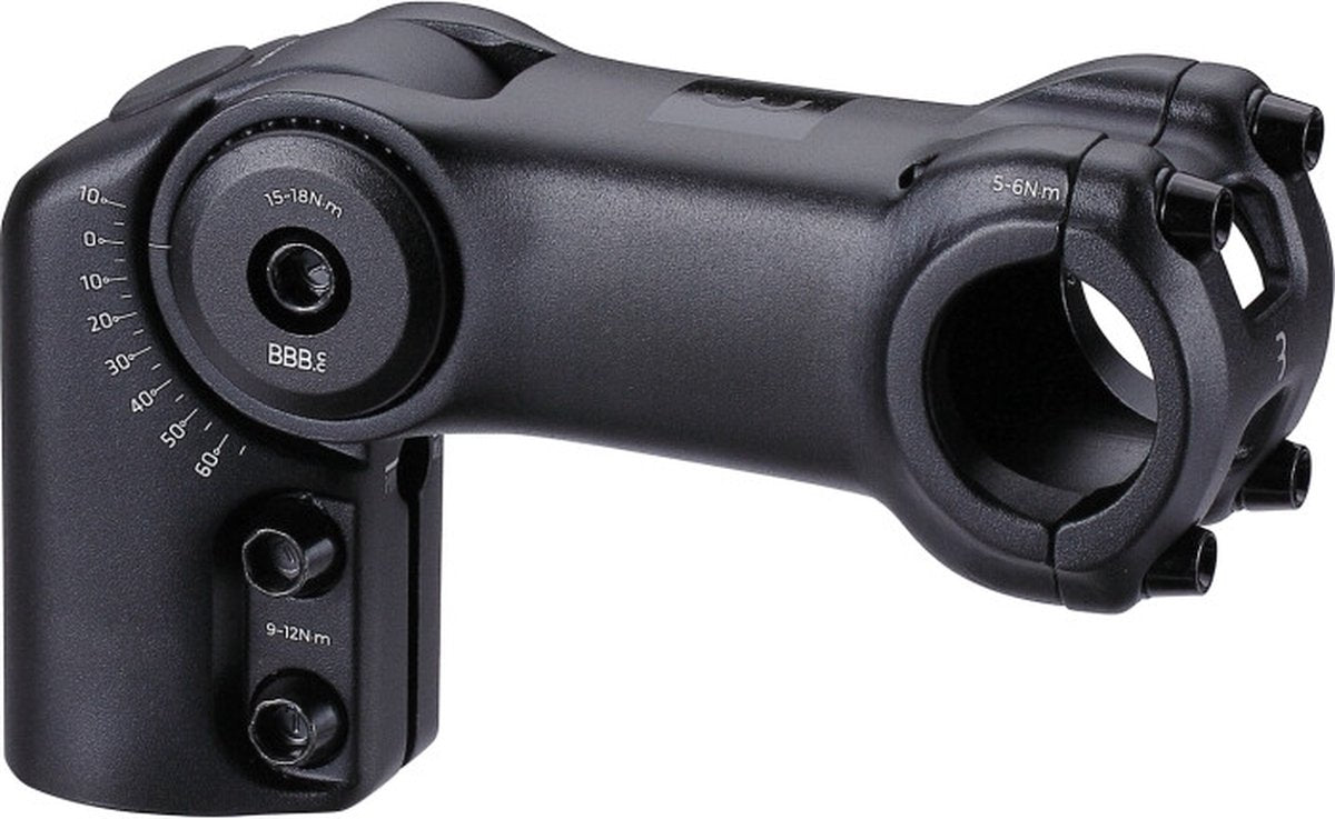 Bbb cycling stuurpen verstelbaar 120mm - verstelbare stuurpen racefiets, e-bike mtb - 25.4mm stuurpenverlenger - -40° +60° hoek - highfix - bhs-34