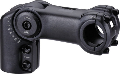 Bbb cycling stuurpen verstelbaar 100mm - verstelbare stuurpen racefiets, e-bike mtb - 25.4mm stuurpenverlenger - -40° +60° hoek - highfix - zwart - bhs-34