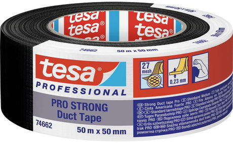 Tesa duct tape pro-strong 66462-00002-00 reparatietape zwart (l x b) 50 m x 50 mm 1 stuk(s)