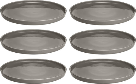 Leonardo roma bord 22cm taupe - set 6