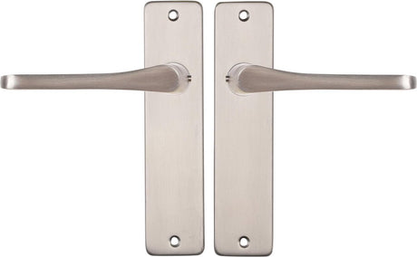 Starx deurklink zilver - rvs look â€“ deurbeslag â€“ deurkruk met schild â€“ blind - deurklink vlinder - 43 x 180 mm â€“ ã˜ 18 mm