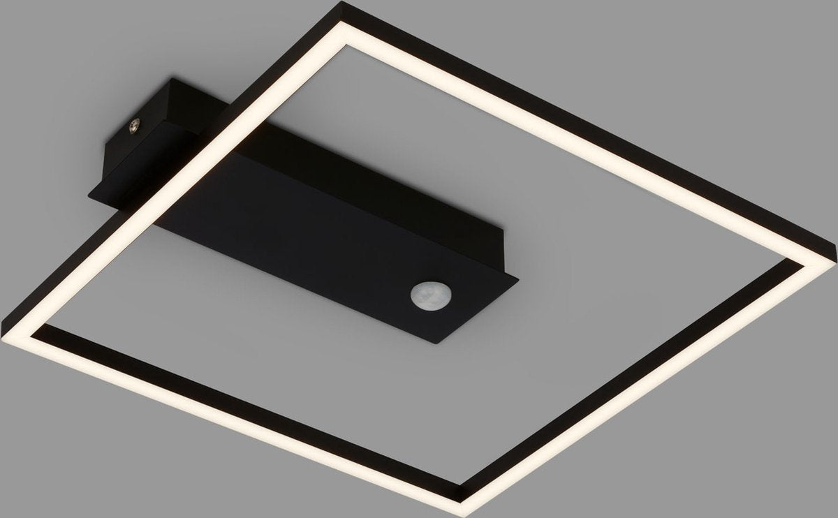 Briloner - nici - led plafondlamp - plafonniére met bewegingsmelder - zwart - led - 12.5w