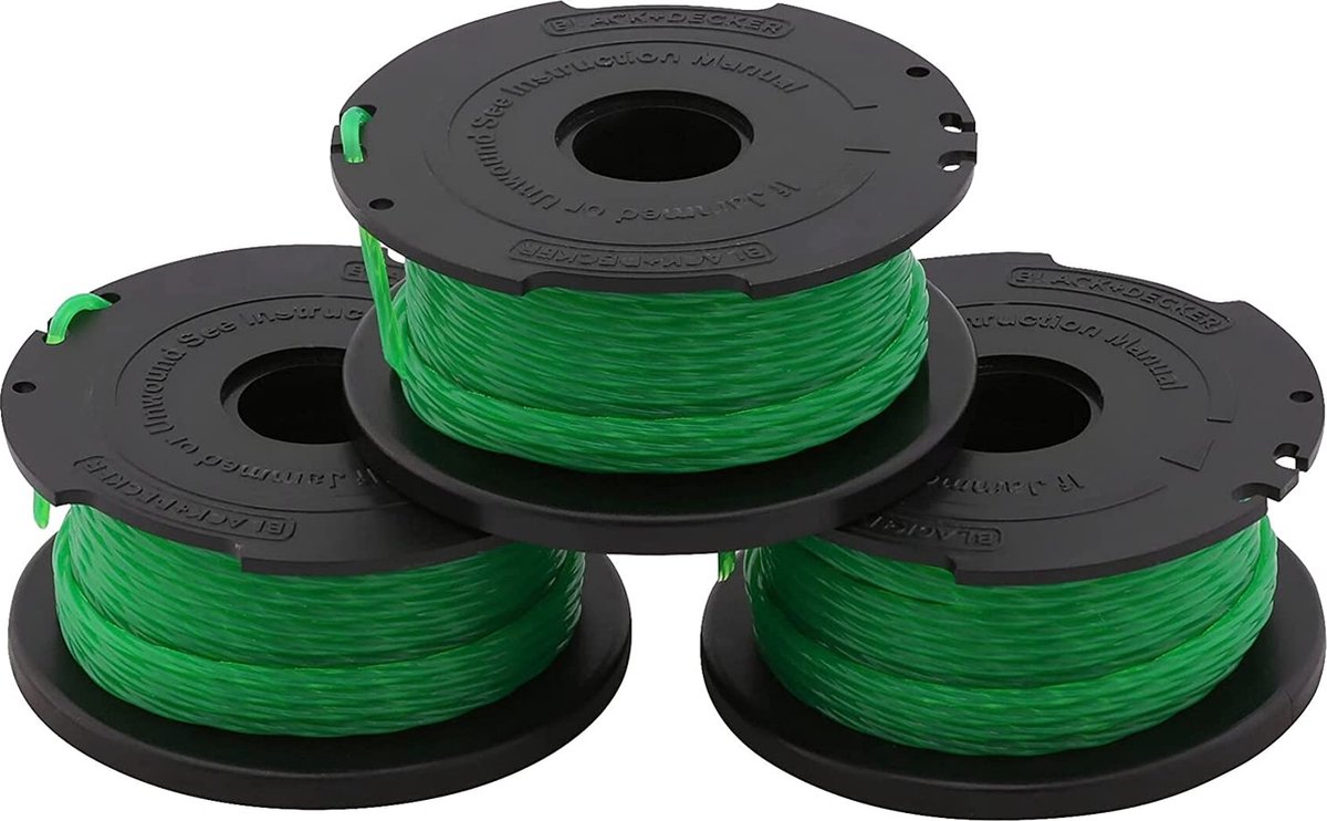 Black+decker 3x spoel en draad 6m 2mm - a6486-xj