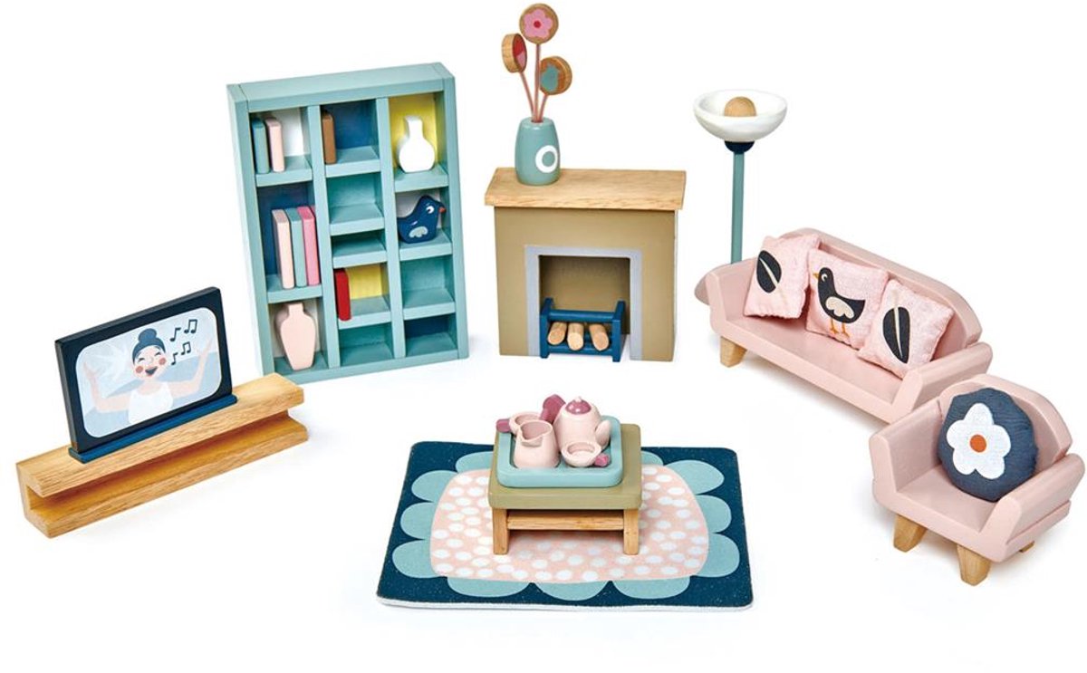 Tender leaf toys meubeltjes woonkamer – poppenhuis |