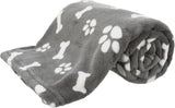 Trixie hondendeken kenny fleece bot pootjes grijs