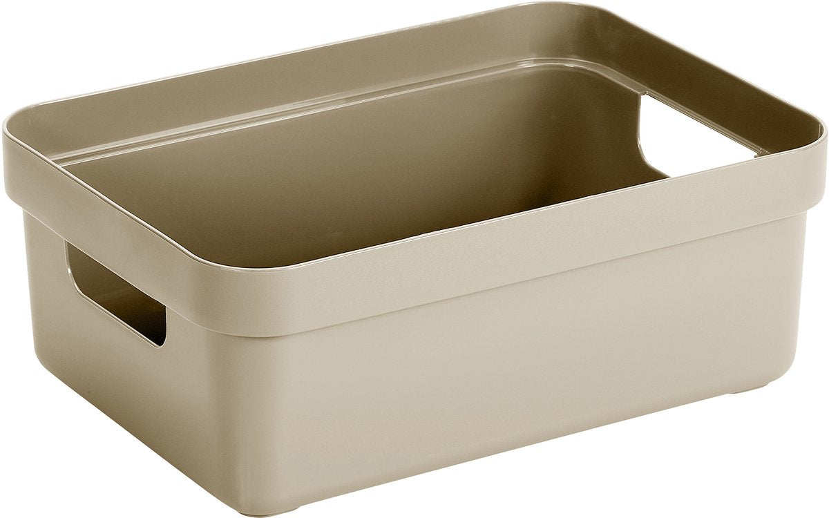 Sunware sigma home opbergbox 9l beige 350 x 246 x 122 mm