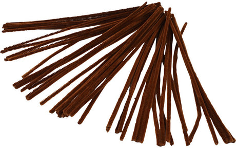 Creativ company chenille bruin 30cm, 50st.