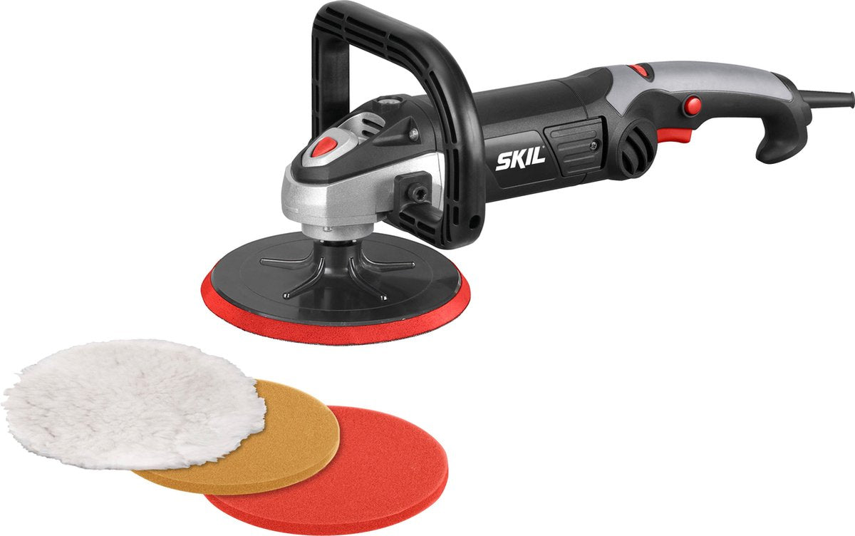 Skil polijstmachine 1200w - poetsmachine auto - poliermachine - polijstmachine auto - soft start - inclusief polijstschijven 180mm - 1144 aa