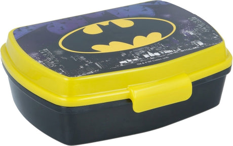 Stor batman broodtrommel - geel zwart - bat-man lunchbox