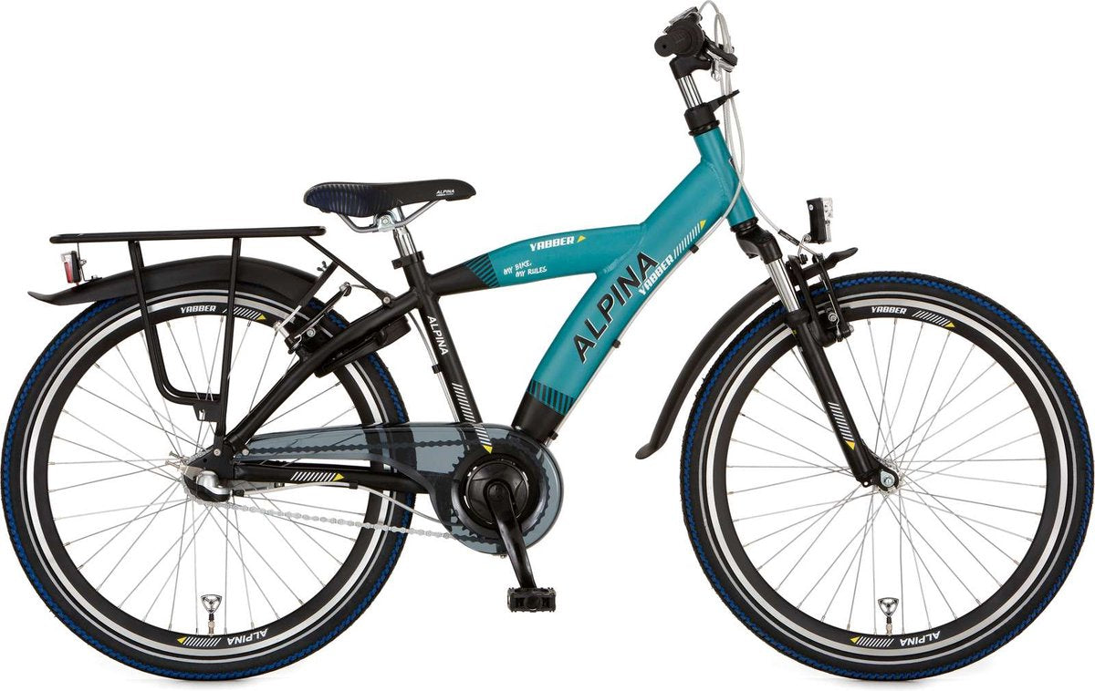 Alpina fietsen alpina yabber j24 jet black metallic matt - pacific blue m.