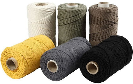 Creativ company macrame koord diverse kleuren, 6x198m
