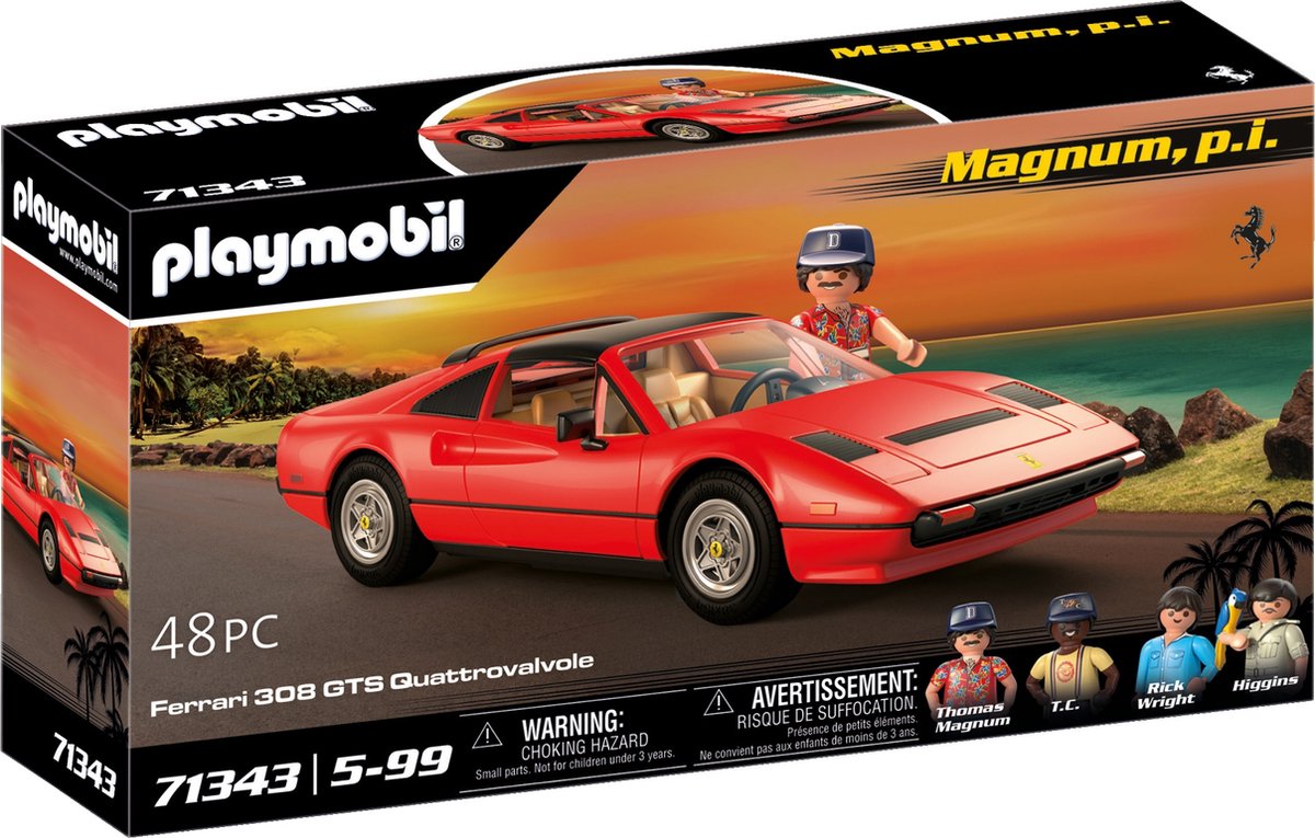 Playmobil magnum, p.i. ferrari 308 gts quattrovalvole - 71343
