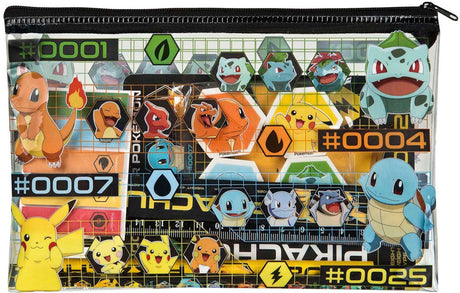 Merkloos sans marque pokemon - etui schrijfset - inclusief potloden en gum